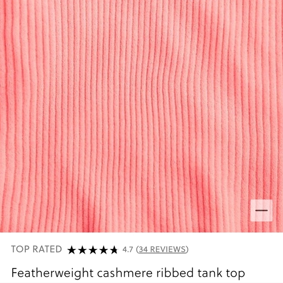 NWT J. Crew Featherweight cashmere ribbed tank top, size S - Picture 2 of 8